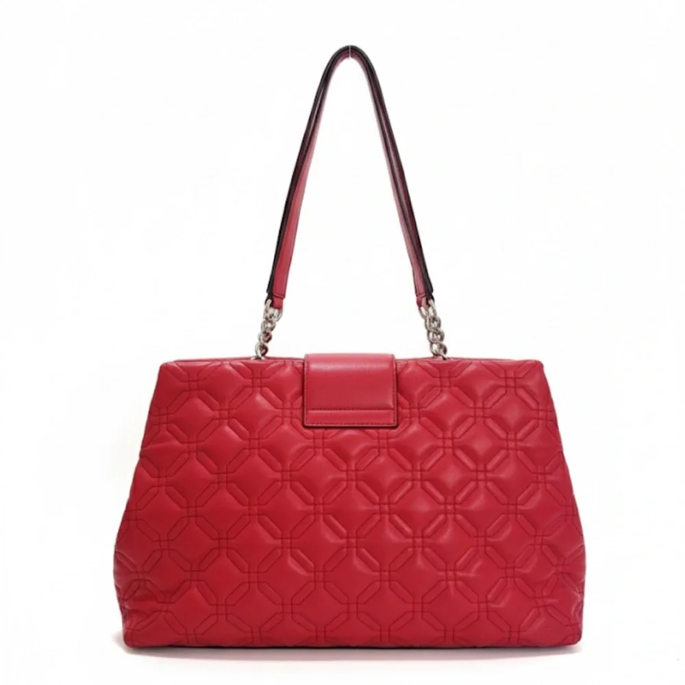 SOLD. Kate Spade Red Quilted Xmas Holiday Chic Designer Bag - Picture 3 of 9
